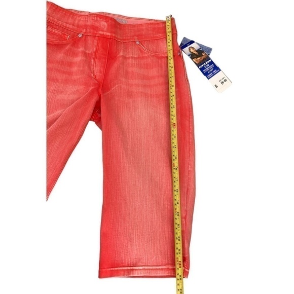 NWT Coral Pink Cropped Denim Bermuda Short Capri Pant - Picture 4 of 8